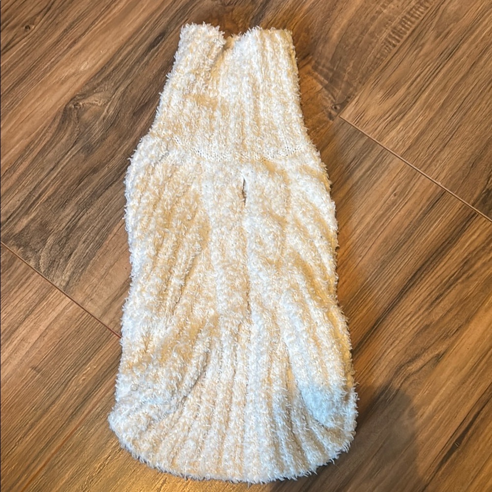 Cozy Fuzzy Cream Dog Sweater